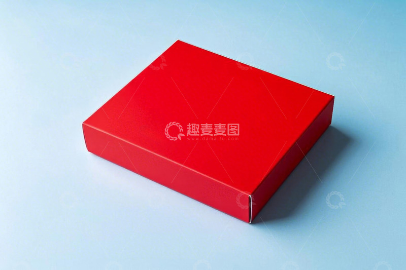 高清大图下载【趣麦麦图】蓝色背景上的红色盒子