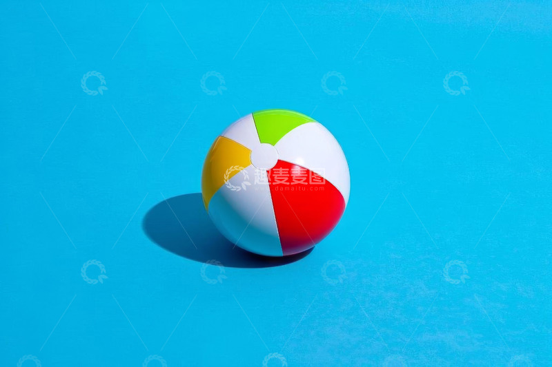高清大图下载【趣麦麦图】彩色沙滩球特写