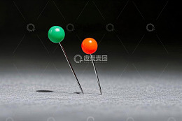 彩色图钉特写