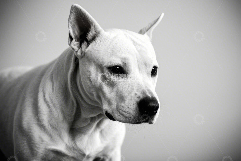 高清大图下载【趣麦麦图】白色犬类特写