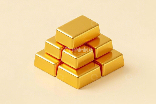 金字塔形堆叠的金条