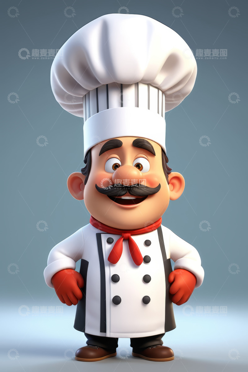 高清大图下载【趣麦麦图】卡通厨师形象素材