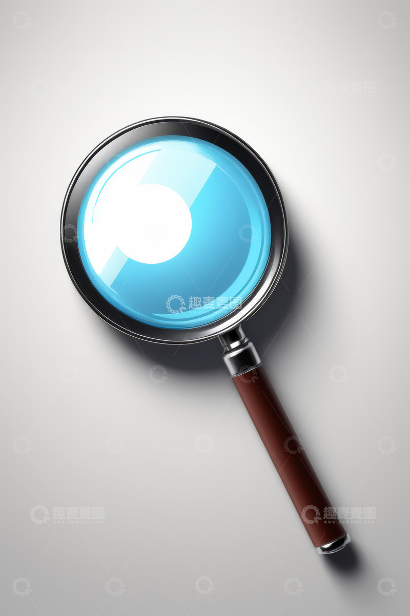 高清大图下载【趣麦麦图】银色放大镜特写