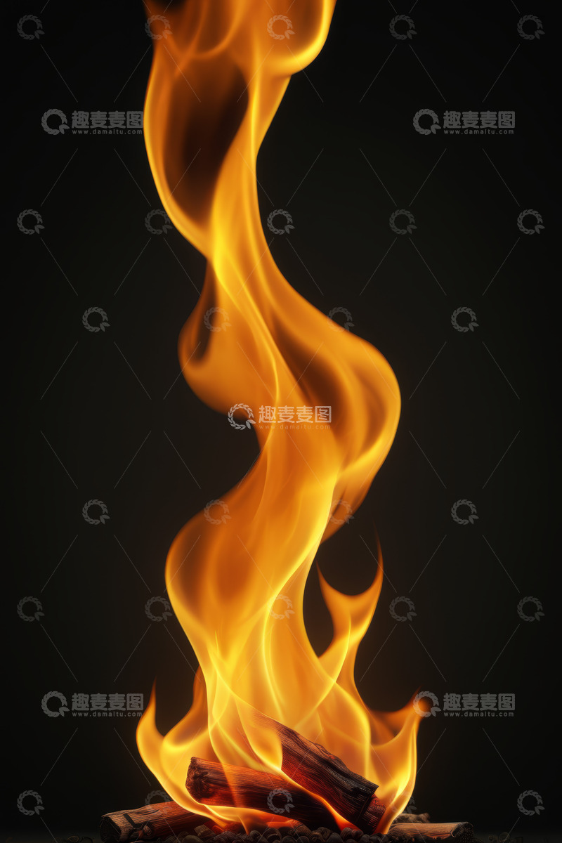 高清大图下载【趣麦麦图】燃烧的火焰特写素材