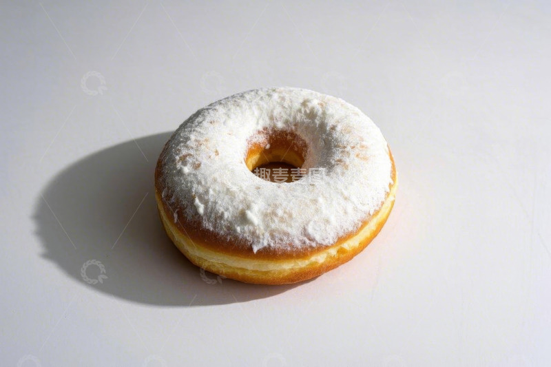 高清大图下载【趣麦麦图】撒糖粉的甜甜圈静物素材