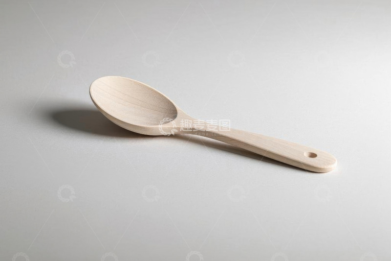 高清大图下载【趣麦麦图】浅色木质勺子特写