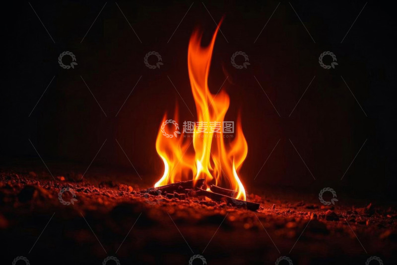 高清大图下载【趣麦麦图】燃烧的火焰特写素材