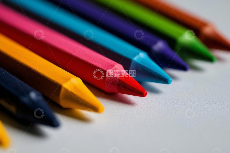高清大图下载【趣麦麦图】彩色蜡笔特写