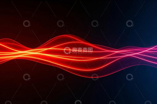 动感红紫渐变发光线条背景