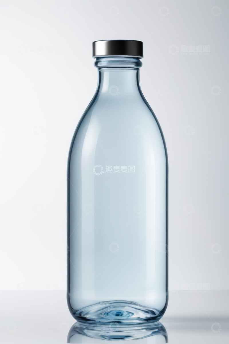 高清大图下载【趣麦麦图】透明玻璃饮料瓶特写