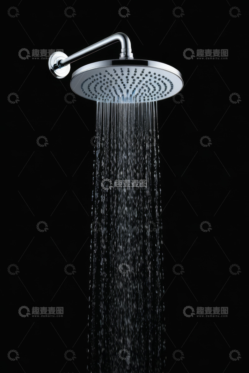 高清大图下载【趣麦麦图】淋浴喷头出水场景