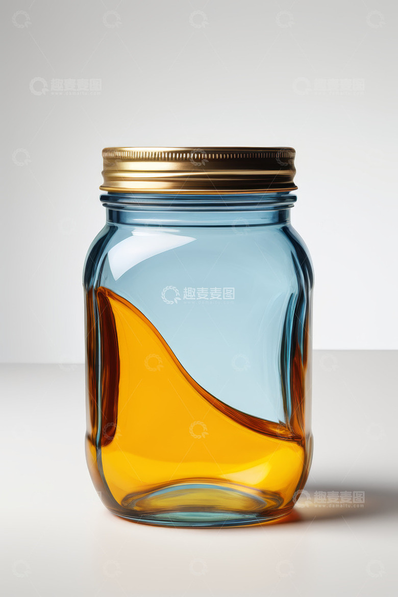 装液体的玻璃罐静物