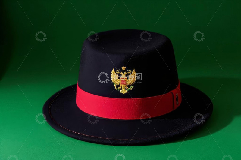 高清大图下载【趣麦麦图】带徽章黑帽特写