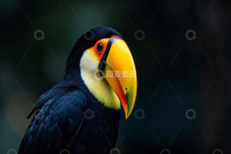 高清大图下载【趣麦麦图】巨嘴鸟特写素材