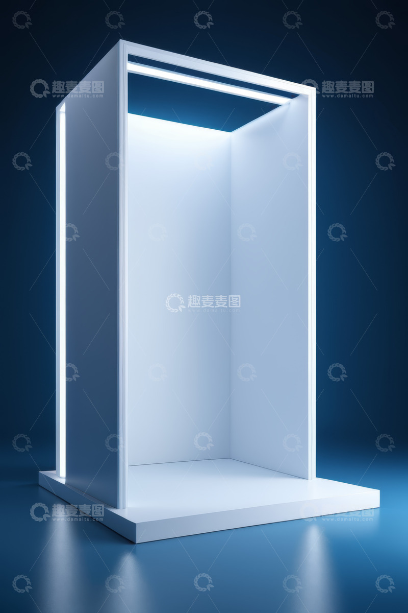 高清大图下载【趣麦麦图】现代简约白色展示台