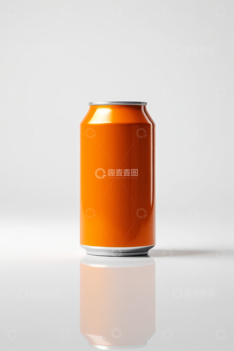 高清大图下载【趣麦麦图】橙色饮料罐特写