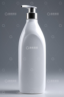白色按压瓶化妆品展示