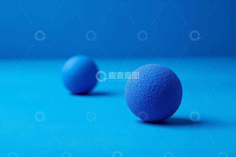 高清大图下载【趣麦麦图】蓝色球体静物特写