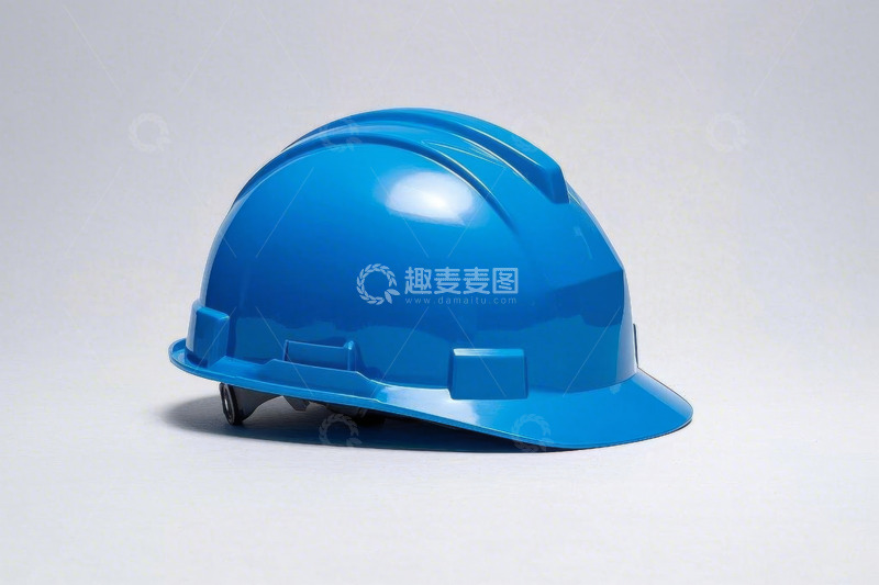 高清大图下载【趣麦麦图】蓝色安全帽特写素材