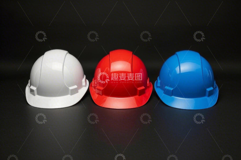 高清大图下载【趣麦麦图】三色安全帽展示