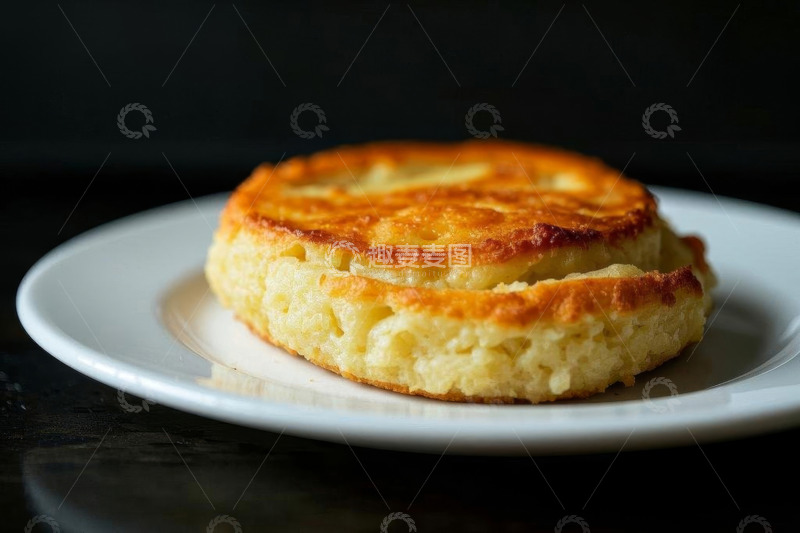 高清大图下载【趣麦麦图】白色盘子上的美味烘焙食物