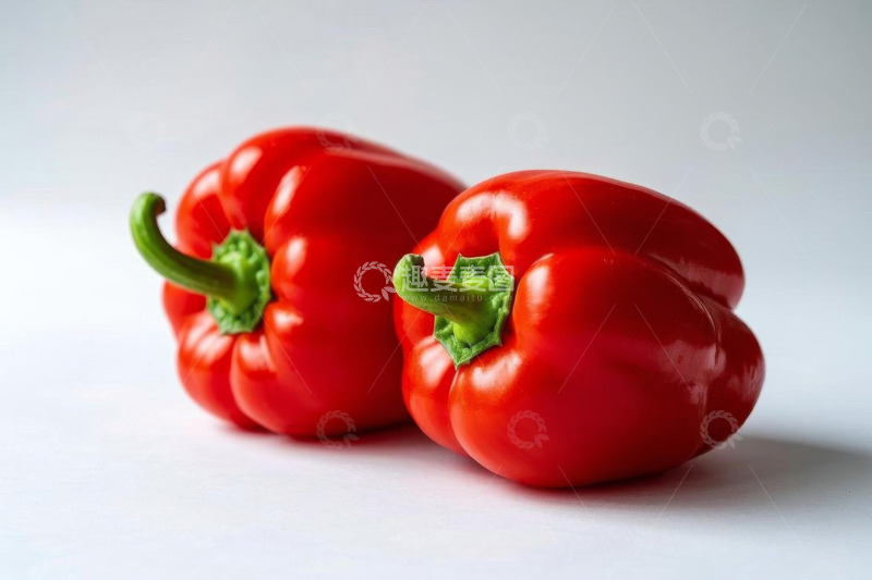 高清大图下载【趣麦麦图】两个红甜椒特写
