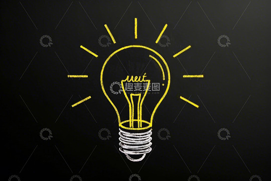 手绘创意灯泡图案