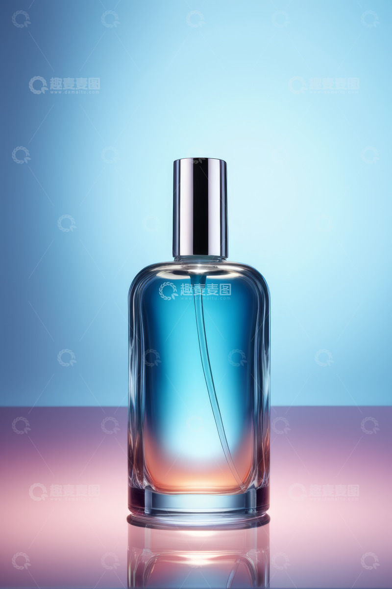 高清大图下载【趣麦麦图】透明玻璃香水瓶特写