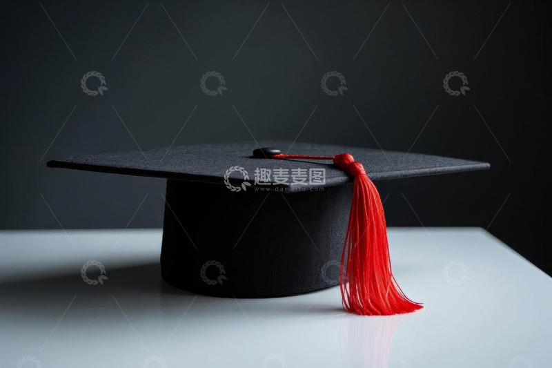 高清大图下载【趣麦麦图】黑色学士帽特写