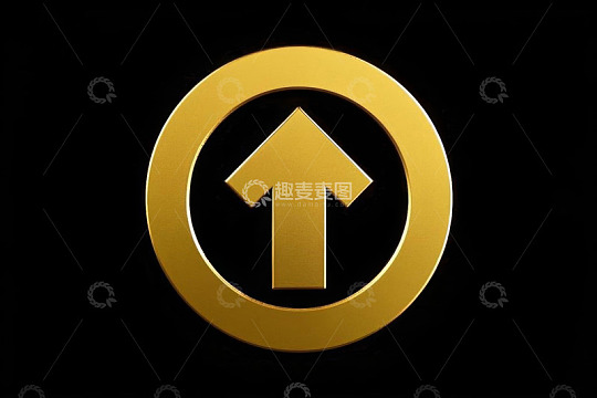 金色向上箭头图标