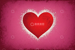 粉色背景上的红色爱心图案