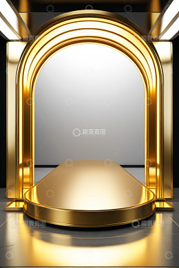 金色现代风格展示舞台
