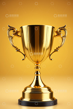 金色奖杯特写