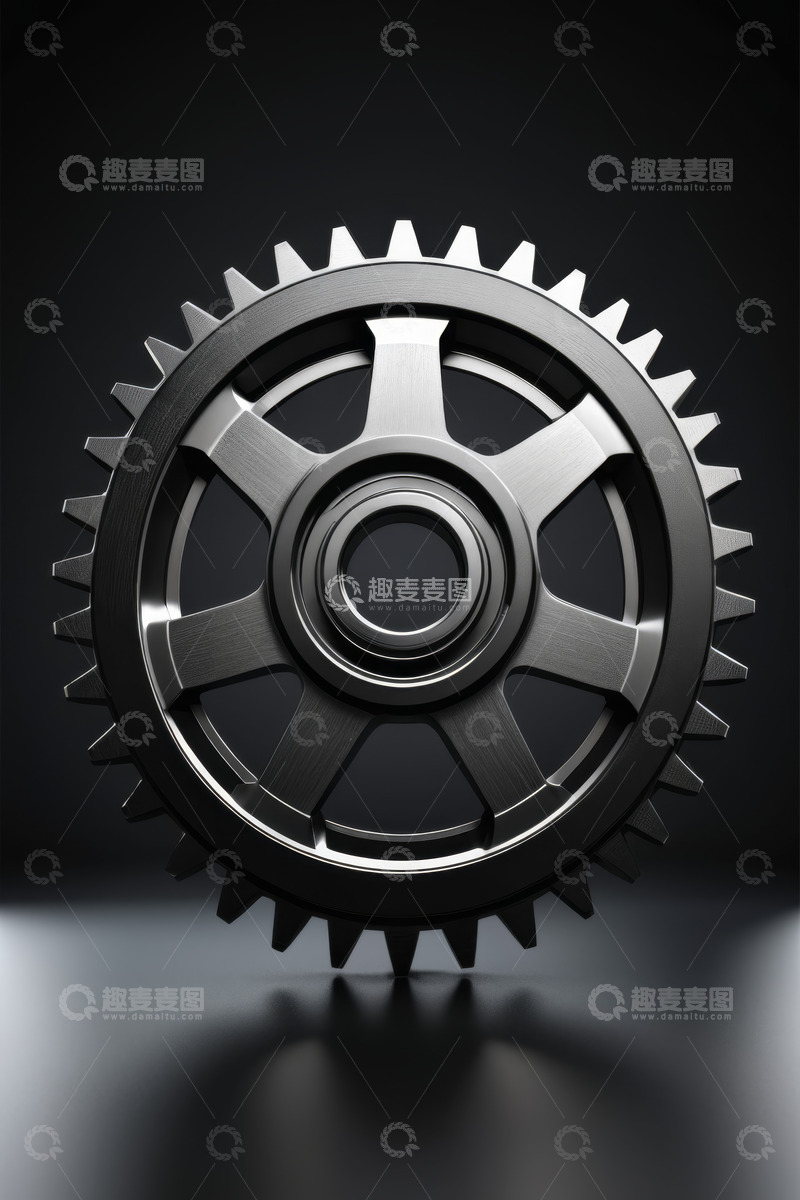 高清大图下载【趣麦麦图】金属齿轮特写素材