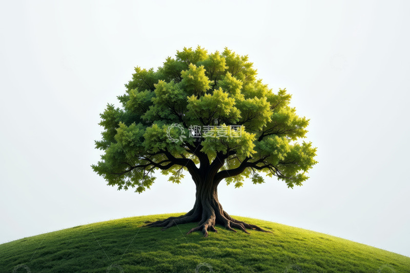 高清大图下载【趣麦麦图】山丘上的茂盛绿树