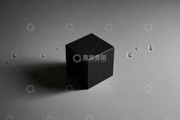 黑色立方体静物摄影