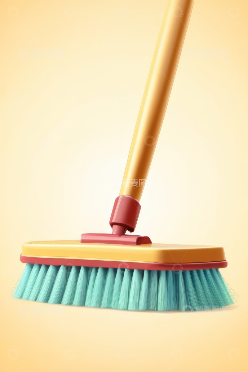 高清大图下载【趣麦麦图】-彩色清洁扫帚特写