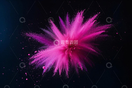 粉色粉末爆炸效果
