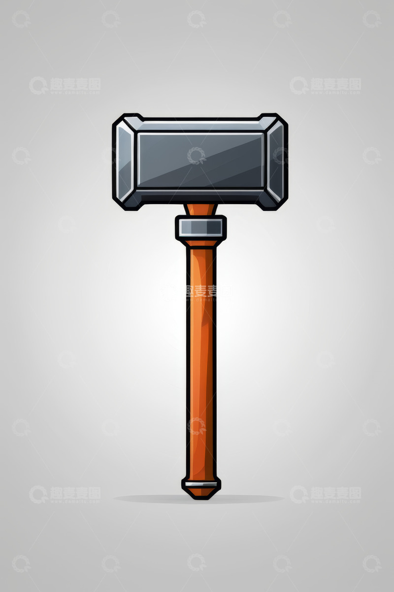 高清大图下载【趣麦麦图】卡通风格锤子工具插画