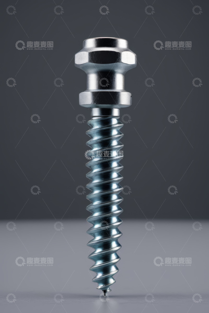 高清大图下载【趣麦麦图】金属螺丝钉特写素材