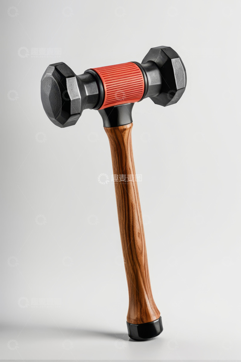 高清大图下载【趣麦麦图】木质手柄金属锤子工具特写
