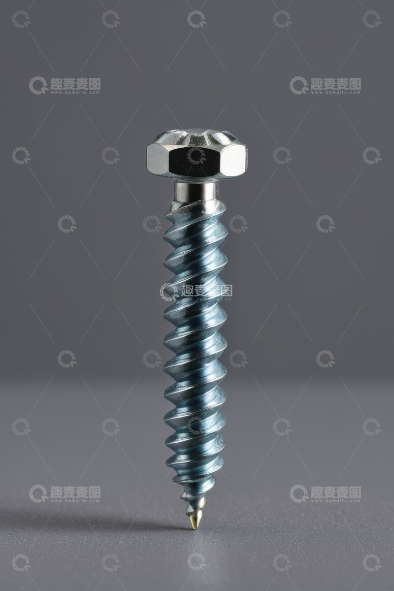 高清大图下载【趣麦麦图】金属螺丝钉特写