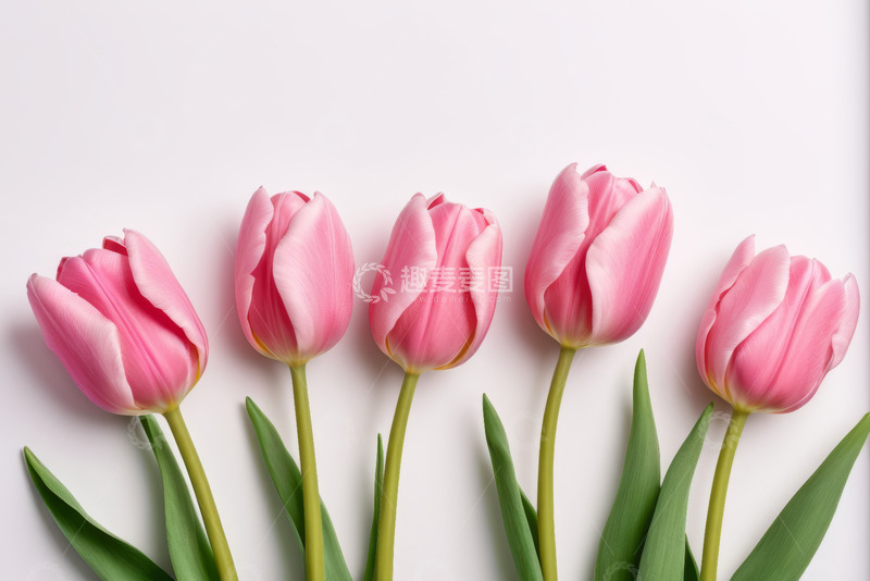 高清大图下载【趣麦麦图】粉色郁金香特写