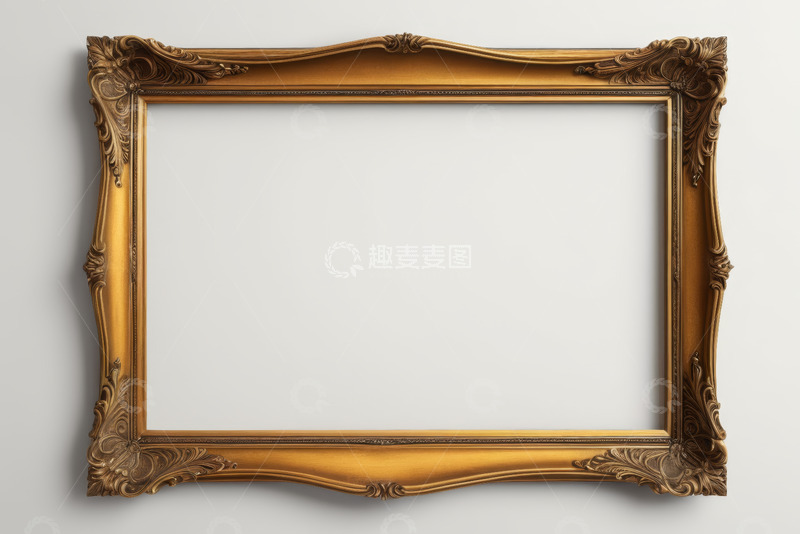 高清大图下载【趣麦麦图】金色复古艺术框架