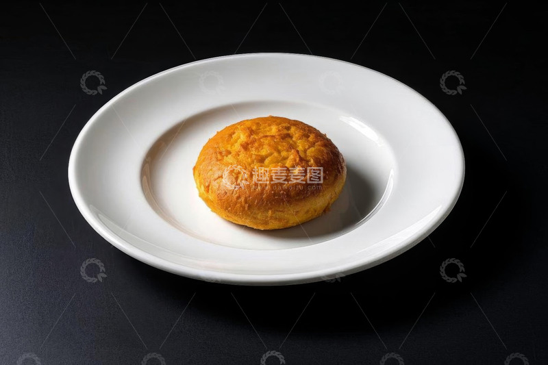高清大图下载【趣麦麦图】白色盘子中的圆形糕点