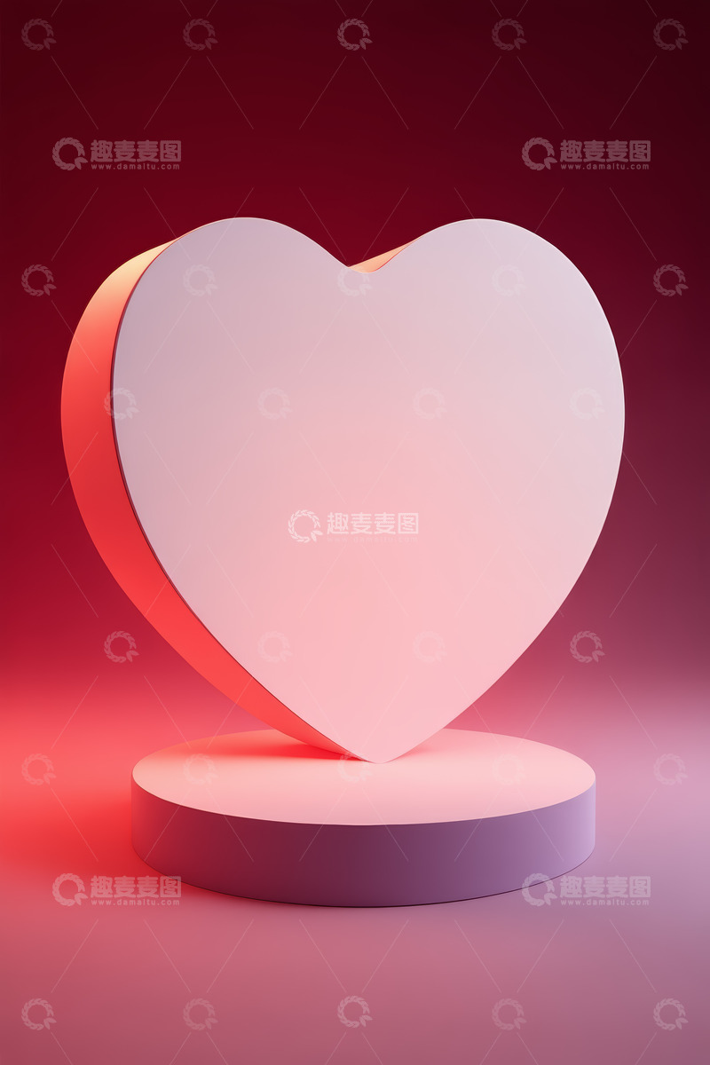 高清大图下载【趣麦麦图】紫色发光圆柱形展示台