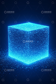 蓝色发光抽象背景素材