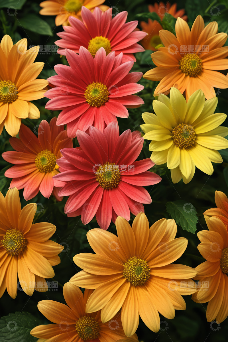 高清大图下载【趣麦麦图】多彩菊花花卉特写