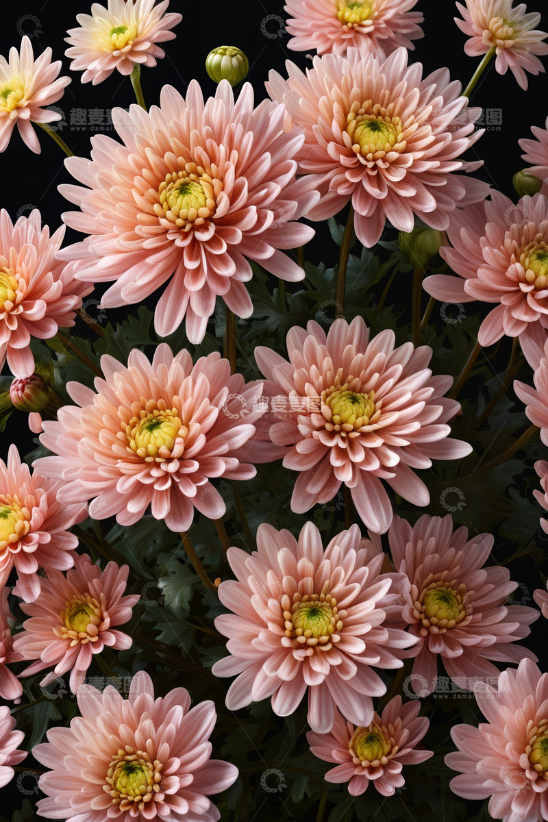 高清大图下载【趣麦麦图】粉色菊花微距特写