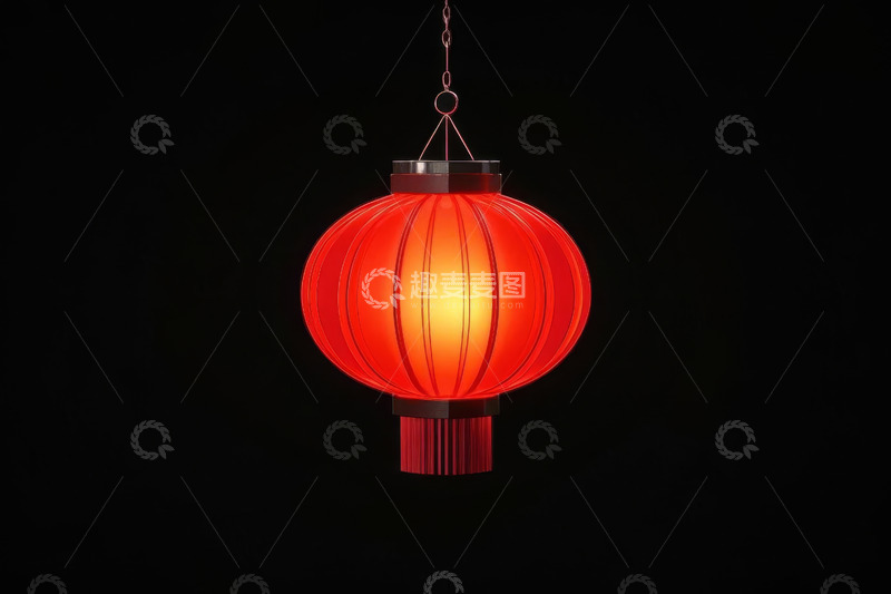 高清大图下载【趣麦麦图】悬挂的红色中式灯笼